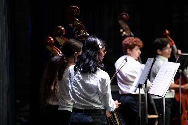 Students performing at the 2023-2024 All County Orchestra Concert